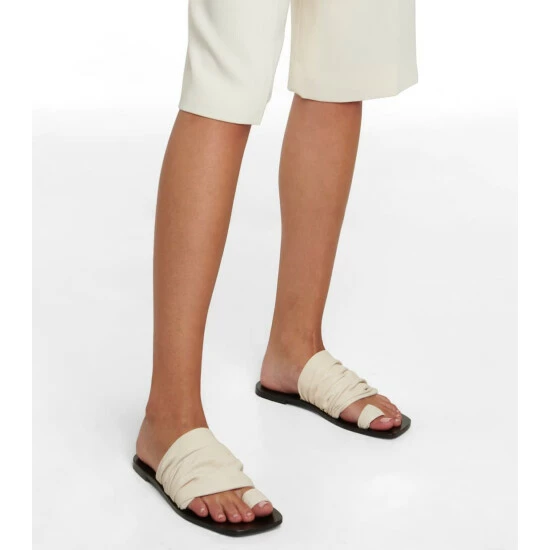 The Row Drape Leather Sandals - Image 3