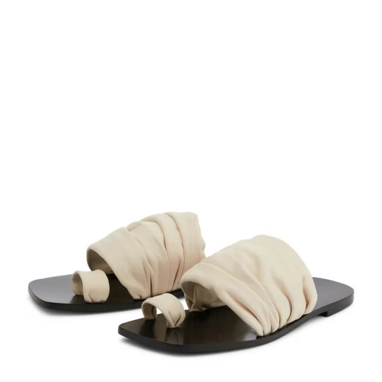 The Row Drape Leather Sandals - Image 4