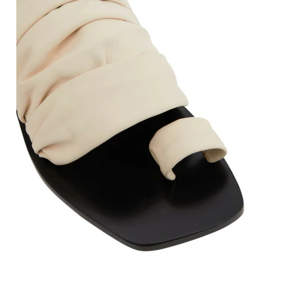 The Row Drape Leather Sandals - Image 5