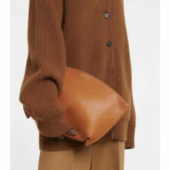 The Row Dante Small Leather Clutch