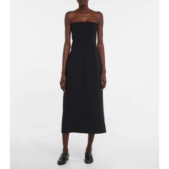 The Row Strapless Midi Dress