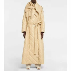 The Row Agathon Quilted Leather Trench Coat