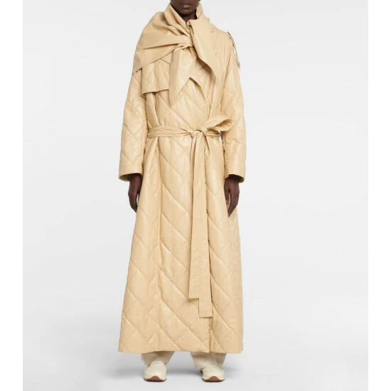 The Row Agathon Quilted Leather Trench Coat