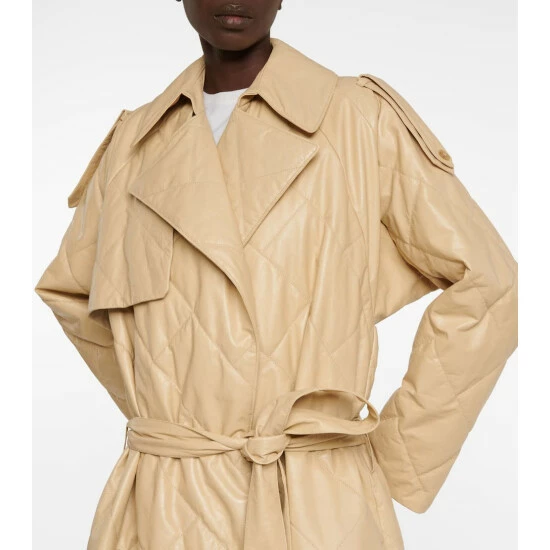 The Row Agathon Quilted Leather Trench Coat - Image 3