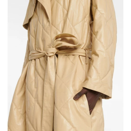 The Row Agathon Quilted Leather Trench Coat - Image 4