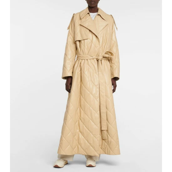 The Row Agathon Quilted Leather Trench Coat - Image 7