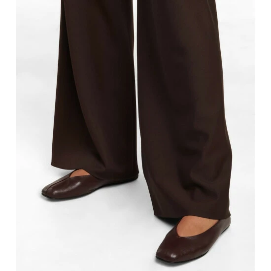 The Row Eva Leather Ballet Flats - Image 3