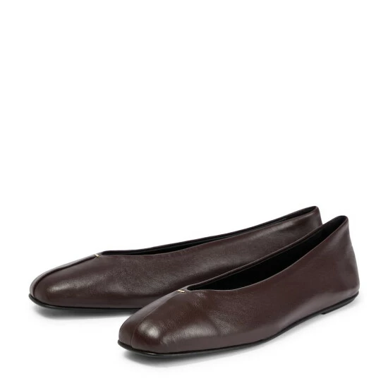 The Row Eva Leather Ballet Flats - Image 4
