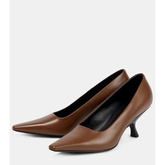 The Row Kitten Leather Pumps - Image 4
