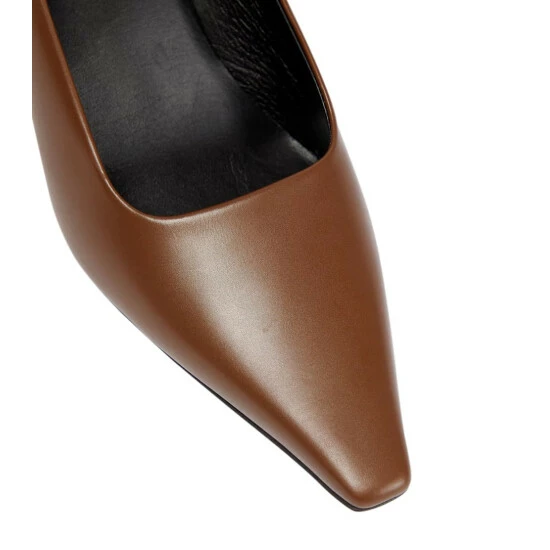 The Row Kitten Leather Pumps - Image 5