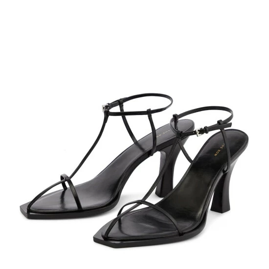 The Row T-Bar Leather Sandals - Image 4