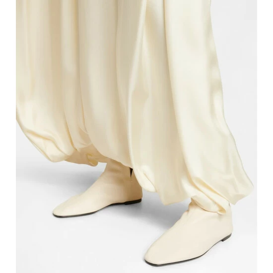 The Row Ava Leather Ankle Boots - Image 3