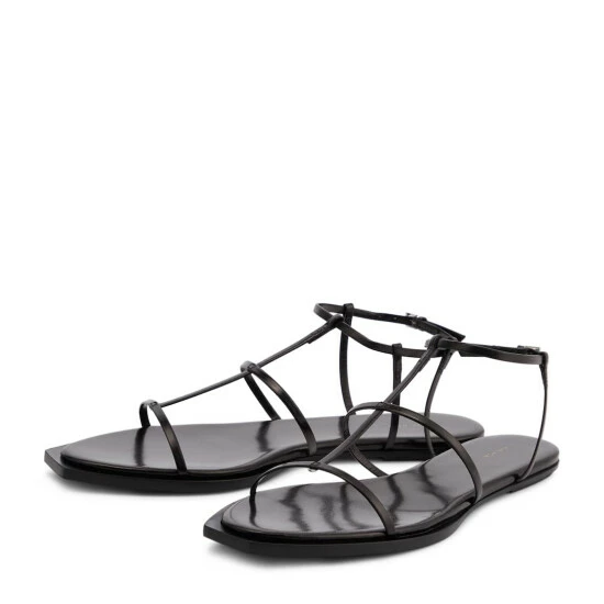 The Row T-Bar Leather Sandals - Image 4