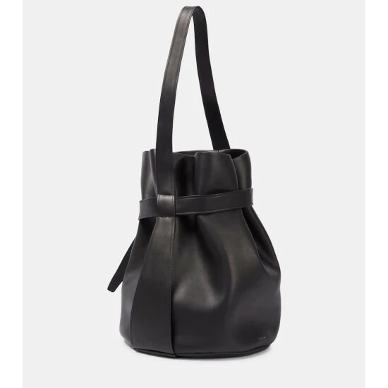 The Row Leo Large Leather Bucket Bag - Image 3