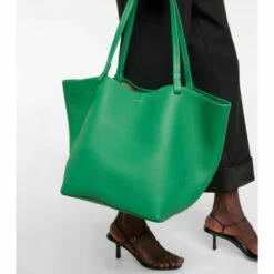 The Row Park Small Leather Tote Bag