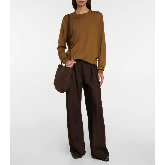 The Row Gala Wide-leg Wool And Mohair Pants