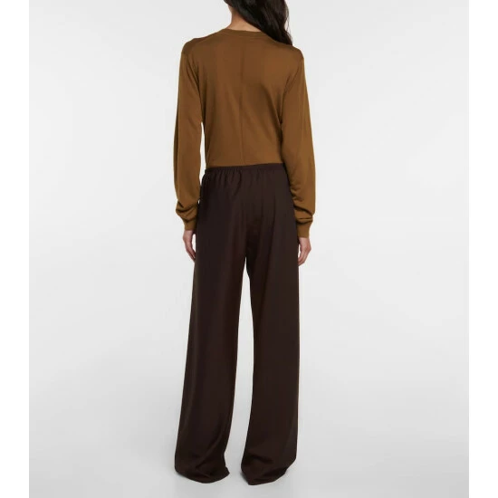 The Row Gala Wide-leg Wool And Mohair Pants - Image 2
