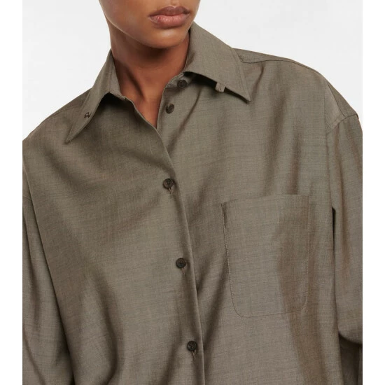 The Row Gilles Wool And Mohair Shirt - Image 3