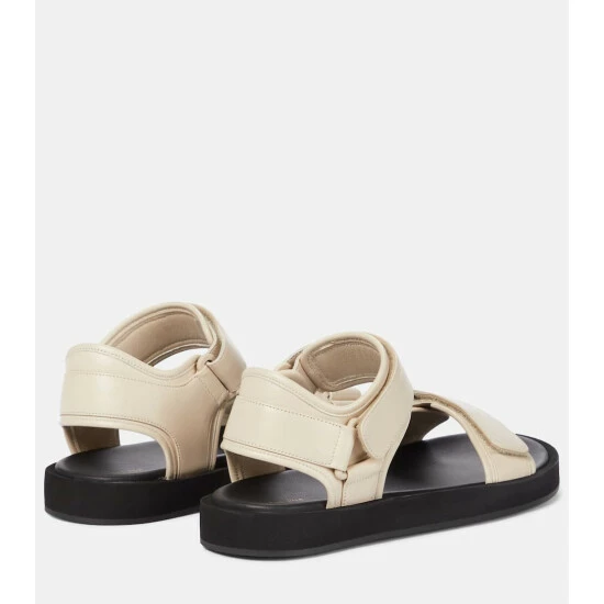 The Row Hook-and-Loop II Leather Sandals - Image 2