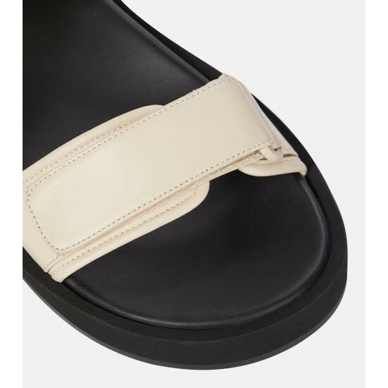 The Row Hook-and-Loop II Leather Sandals - Image 5