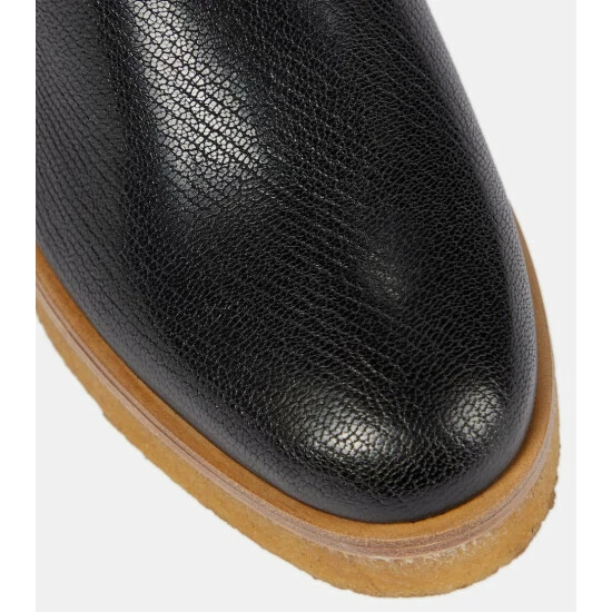 The Row Boris Leather Ankle Boots - Image 5