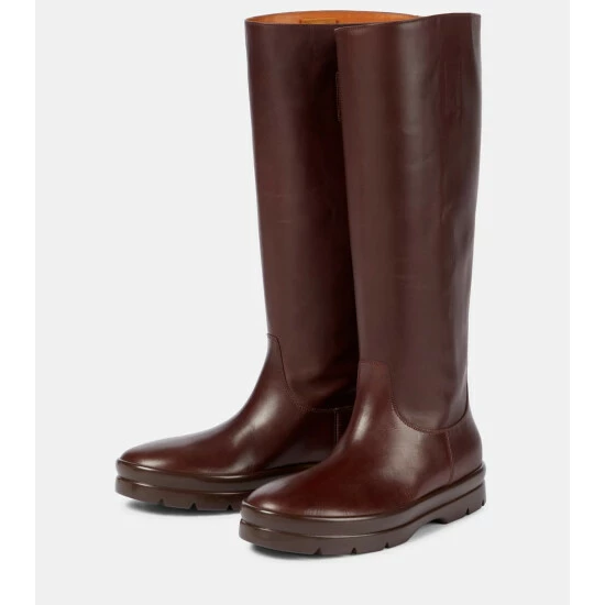 The Row Billie Leather Knee-high Boots - Image 4