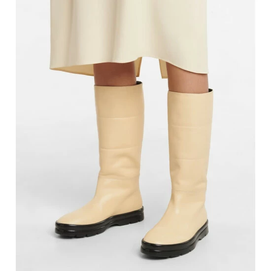 The Row Billie Leather Knee-high Boots - Image 3