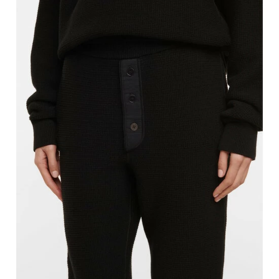 The Row Waffle-knit Cotton-blend Sweatpants - Image 3