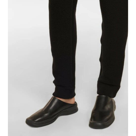 The Row Waffle-knit Cotton-blend Sweatpants - Image 4