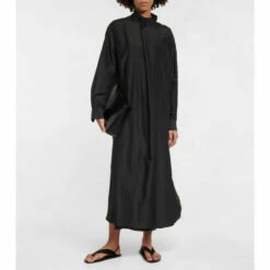 The Row Atla Cotton And Silk Maxi Dress