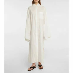 The Row Numita Cotton Voile Shirt Dress