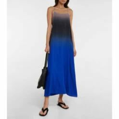 The Row Kula Dégradé Voile Slip Dress
