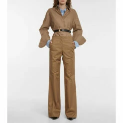 The Row Vasco Cotton Mid-rise Wide-leg Pants