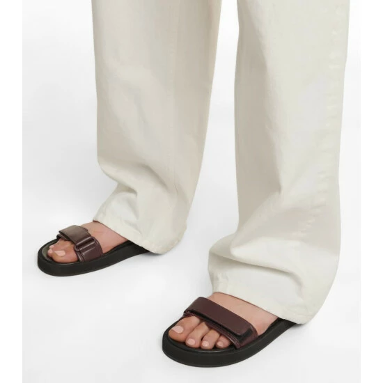 The Row Hook-and-Loop II Leather Sandals - Image 3