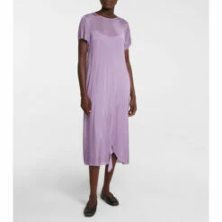 The Row Pasol Metallic Knit Midi Dress