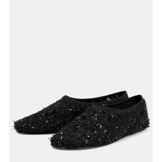 The Row Ozzy Embellished Ballet Flats - Image 4