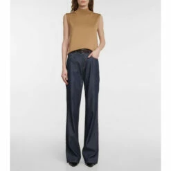 The Row Gianico Silk-blend Turtleneck Top