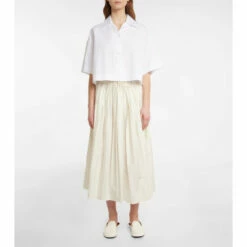 The Row Lilita Cropped Cotton Shirt