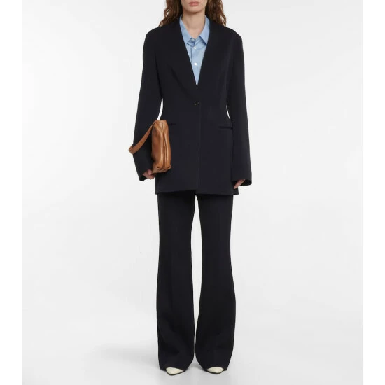 The Row Vasco Mid-rise Wool-blend Pants