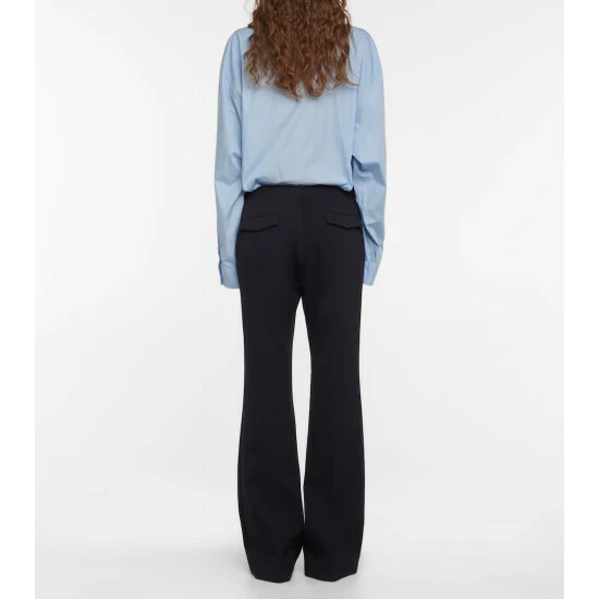 The Row Vasco Mid-rise Wool-blend Pants - Image 2