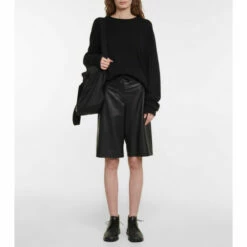 The Row Daniella Leather Shorts