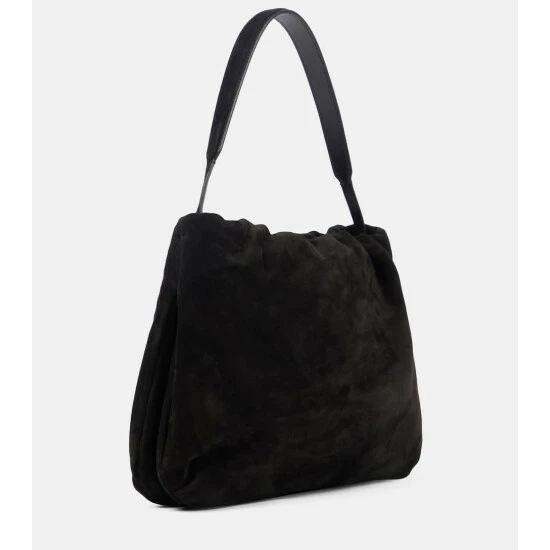The Row Bourse Small Suede Shoulder Bag - Image 3