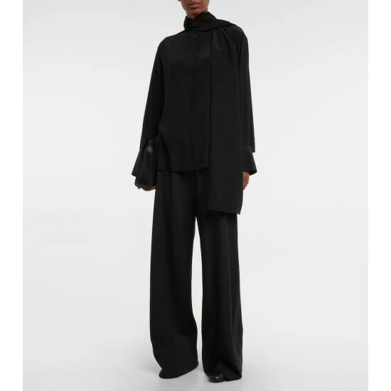 The Row Gala Wool-blend Wide-leg Pants
