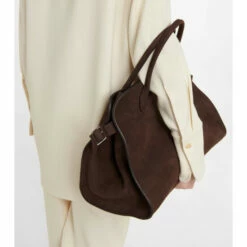The Row Margaux 15 Suede Tote Bag
