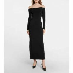 The Row Teresina Off-the-shoulder Jersey Midi Dress