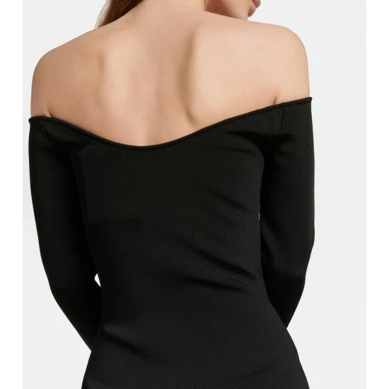 The Row Teresina Off-the-shoulder Jersey Midi Dress - Image 4