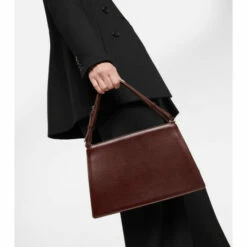 The Row Delanie Small Leather Shoulder Bag