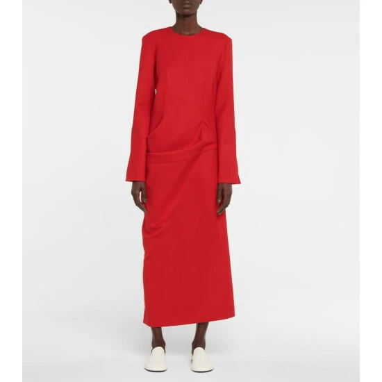 The Row Lucienne Wool-blend Midi Dress