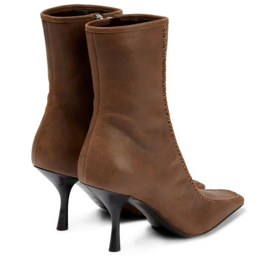 The Row Romy Leather Ankle Boots - Image 2