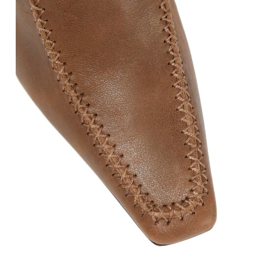 The Row Romy Leather Ankle Boots - Image 5